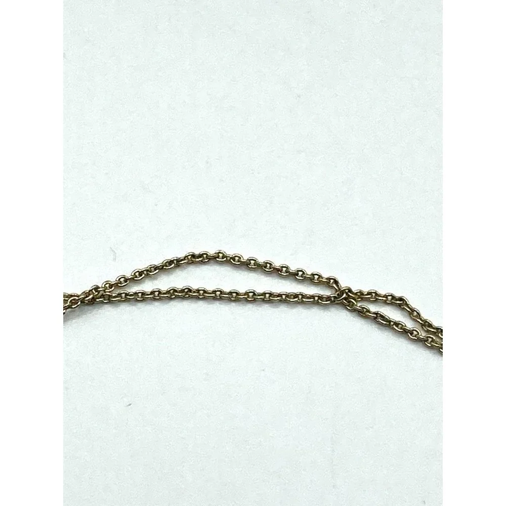 House Of Harlow 1960 Star Burst Gold Tone Brown Faux Leather Chain‎ Necklace 18
